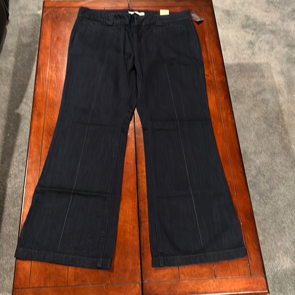 NWT Tommy Hilfiger Premium Denim Dark Blue Wash Boot Cut Jeans Size 14 Oct 2003